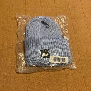 Dressed in Lala - Grunge Chic Label Beanie in Periwinkle